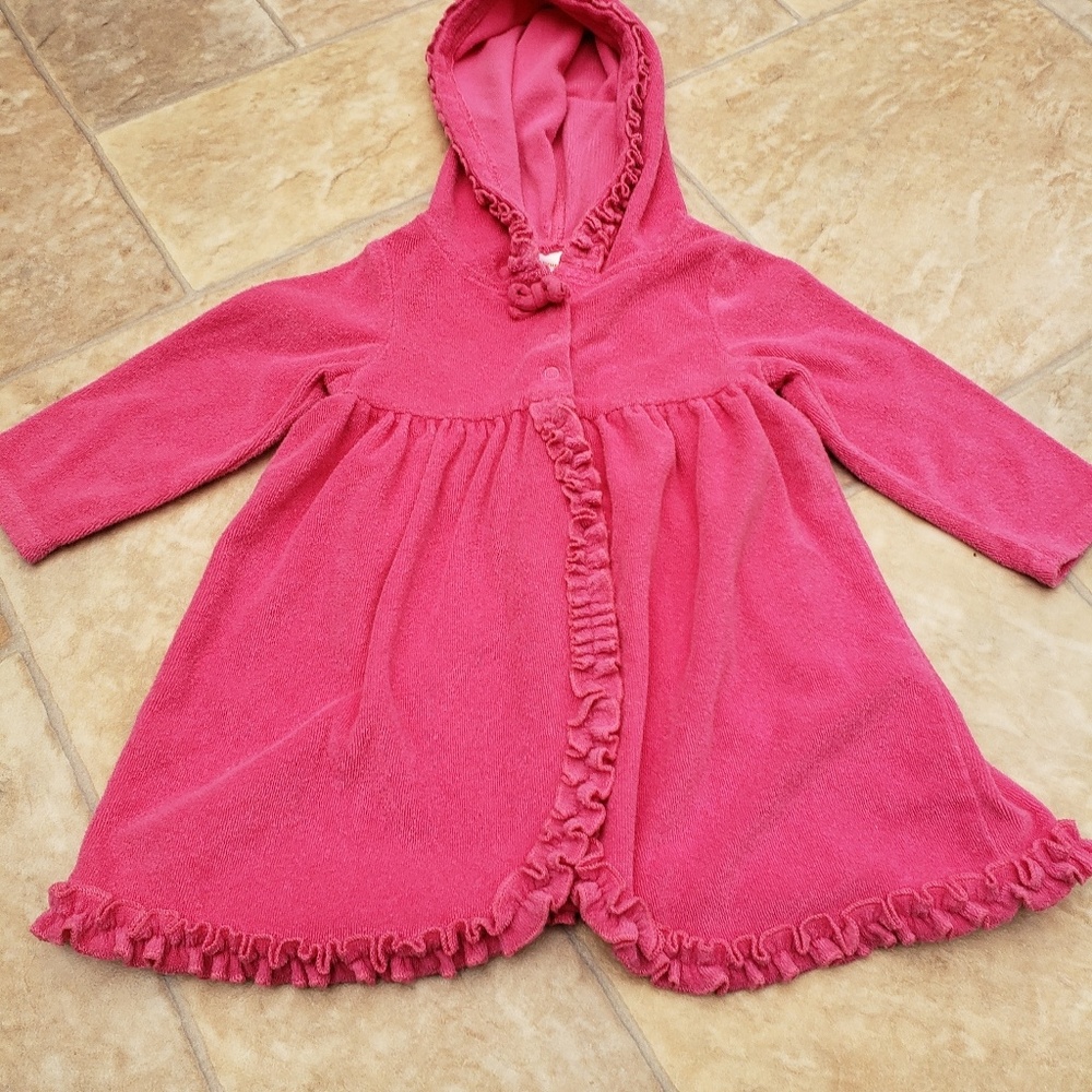 Gymboree Long Sleeve beach coverup 6-12M pink